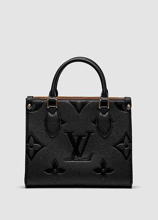 Сумка onthego louis pm monogram vuitton empreinte black 8
