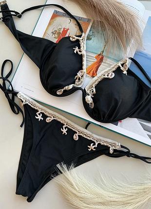 Купальник роздільний з мушлями