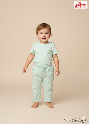 Брюки so cute 92 см 18-24 мес мятные спортивные штаны