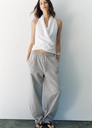 Літні бежеві штани від zara 1213/242