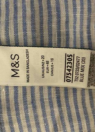 Льняная рубашка m&amp;s 4