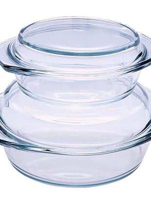 Набор стеклянных кастрюль для запекания a-plus 2 шт
