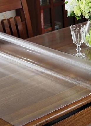 Клеенка на стол рифленая мягкое стекло stains embossing 0.8 мм (ma-5184-0.8) 100 х 180 см