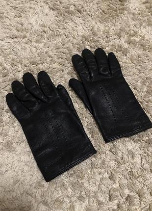 Шкіряні теплі рукавиці