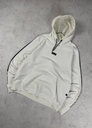 Біле оверсайз худі lost minds з принтом