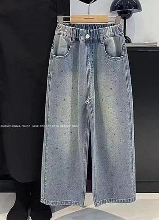 Детские джинсы со стразами