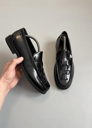 Плетенные лоферы h&m leather massimo dutti zara  новые 42(27см)