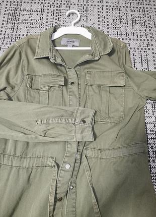 Сукня джинсова оливкового кольору