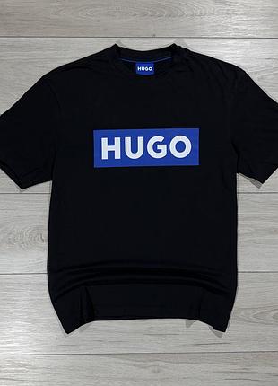 Черная футболка хуго hugo logo graphic bluencil, фактически m, оригинал