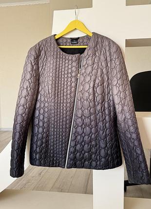 Куртка стьобана плащівка жіноча демисезон весняна коричнева бежева l/xl