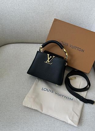 Сумка capucines louis mini black vuitton /gold