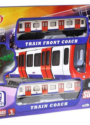 Залізна дорога jhx5507 "метро" на батарейках, в коробці р.36x6,5x25 см yg toys