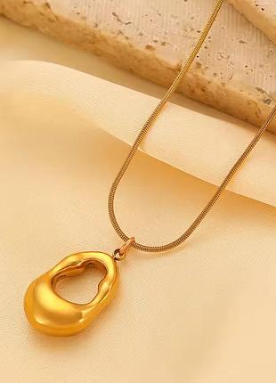 Ланцюжок з геометричним кулоном нержавіюча сталь stainless steel