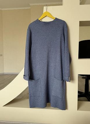 Плаття міді жіноче прямого крою кольору джинс розмір л/хл