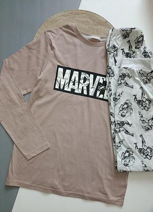 Піжама, комплект для дому на хлопця 13-14 років (164 см), реглан і штани.