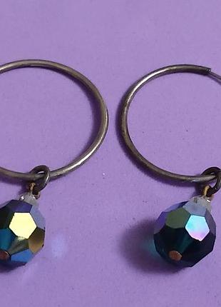 Винтажные серьги. серебро. англия.