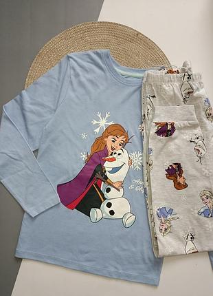 Пижама, комплект для дома на девочку 4-5 лет (110 см), 8-9 лет (134 см), реглан и штаны.