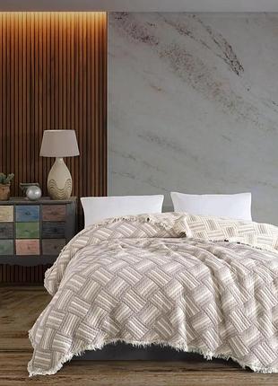 Муслинове покривало mavi 230х250 см бежеве