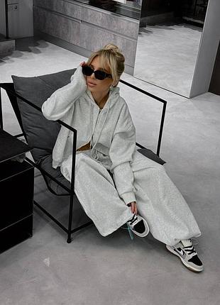 Костюм из турецкой «пенье» (соп худи + палаццо)