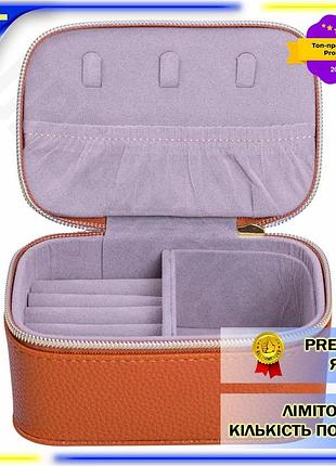 Dm ящик для украшений спецификация 2.2 из эко кожи коричневый мини органайзер для ювелирных изделий би spe|lz