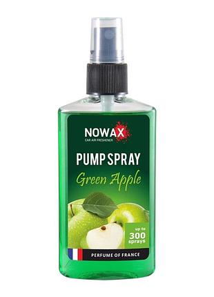 Ароматизатор nowax pump spray green apple 75ml жидкий освежитель воздуха для автомобиля и дома спрей для dm-11
