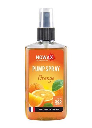Ароматизатор nowax pump spray orange 75ml цитрусовый освежитель воздуха для автомобиля и дома антибактер dm-11