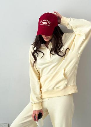 Трикотажный спорт костюм двойка хлопок