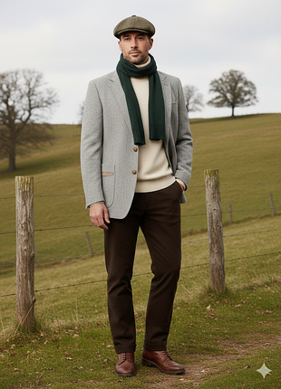 Вінтажний твідовий піджак блейзер