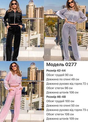 Жіночий велюровий спортивний костюм двійка