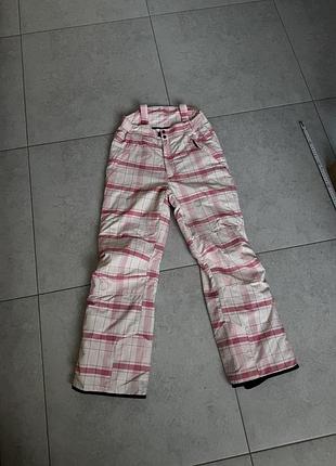 Стильные зимние горнолыжные брюки на флисе водоотталкивающая размер xs-s