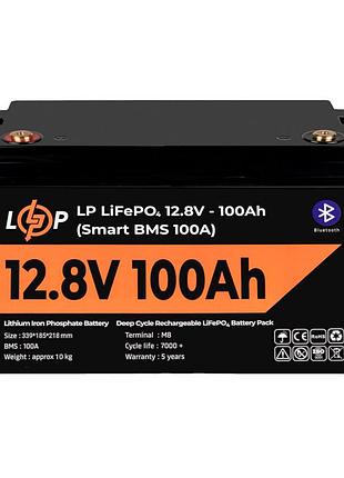 Аккумулятор logicpower lp lifepo4 12v (12,8v) - 100 ah (1280wh) (smart bms 100а) с bt пластик