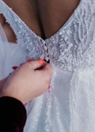 Свадебное платье а-силуэт6 фото