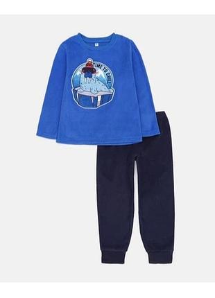 Дитяча піжама (світшот та штани) від бренду c&a, прикрашена принтом моржа