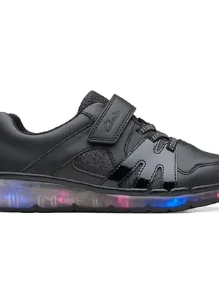 17,5 см устілка, шкіряні туфлі з мигалками clarks дівчинці