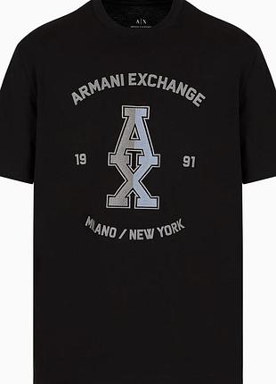 Armani exchange чоловіча футболка regular fit з великим логотипом ax розмір m regular+