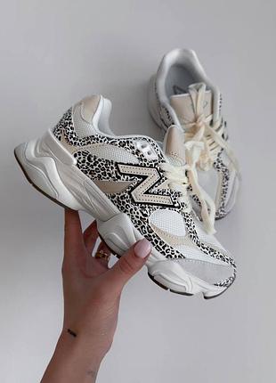Женские кроссовки new balance 9060 leopard print