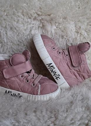 Утепленные высокие кеды (хайтопы) для девочек disney x h&m.. 20-21p.