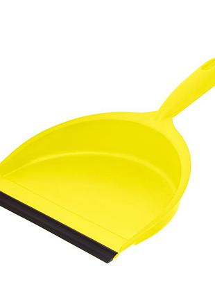 Совок пластиковий для сміття з гумовою насадкою 31 см