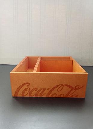 Деревянный органайзер coca cola