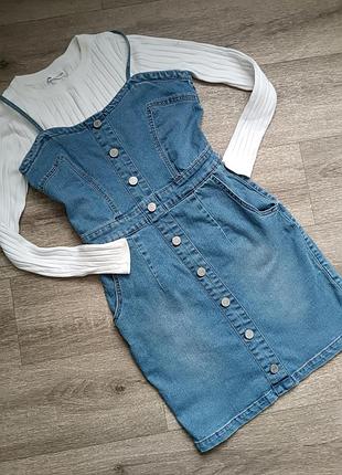 Джинсовый сарафан фирмы missguided