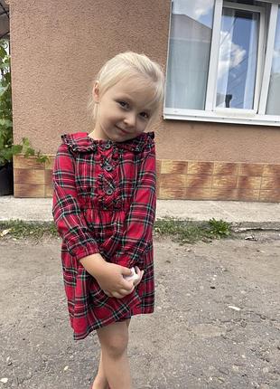 Сукня в клітинку червона 5