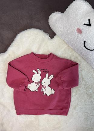 Світшот на флісі від hm 🩷6-9 місяців