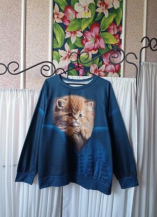 Неймовірно красивий світшот з котиком.