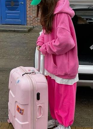 Розовые спортивные штаны высокой посадки