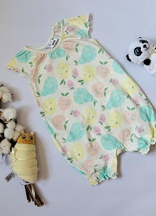 🍐 ромпер engel  3-6 місяців фрукти | бавовна.