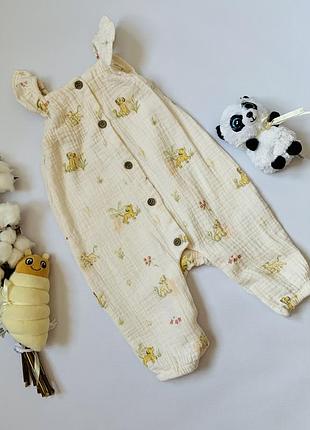 🦁 ромпер disney baby 3–6 міс | муслін | левеня.