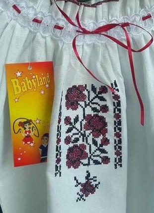 Блузка вышиванка "цветочки" (р.30-42)