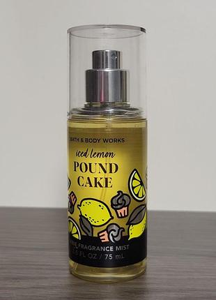 Парфумований спрей для тіла bath & body works iced lemon pound cake