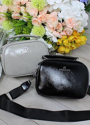 Стильный клатч на три отделения черного цвета р246. 101