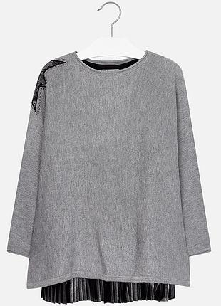 Серое платье для девочки 128 см mayoral